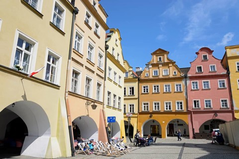 Bower houses on the town hall square