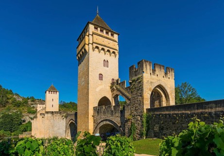 Valentre bridge on Santiago de Compostela pilgrimage road