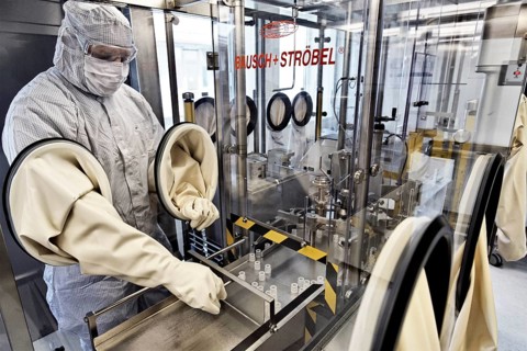 Laboratory assistant researching a vaccine against coronavirus