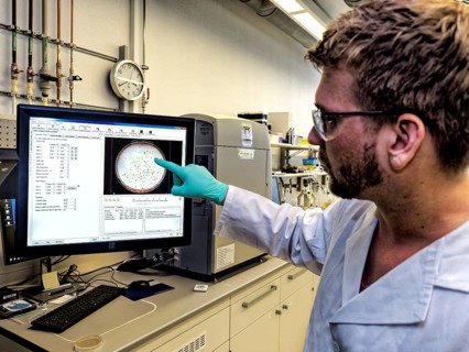 Laboratory assistant researching a vaccine against coronavirus