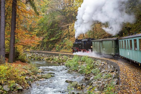 With the Weisseritztalbahn through the Rabenauer Grund