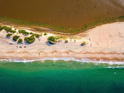 Aerial view of Macaneta Beach