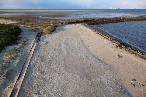 Sanded track systems on the Minsener Oog power station