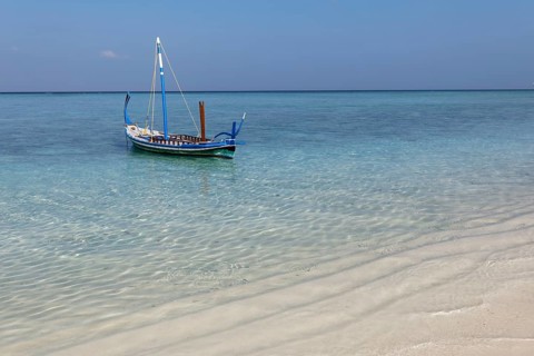 Traditional Maldivian sailing boat