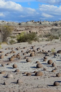 Round rocks on the Cancha de Bochas
