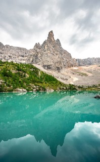 Turquoise green Sorapis lake