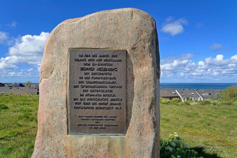 Memorial stone for the physicist and Nobel Prize winner Werner Heisenstein