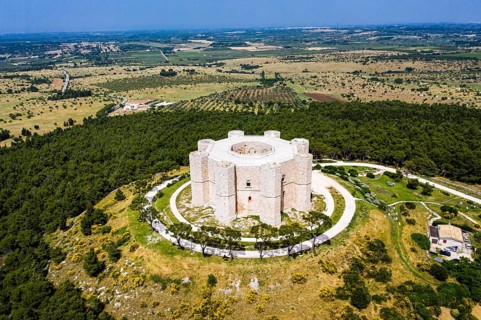 Aerial view of Castel del Monte