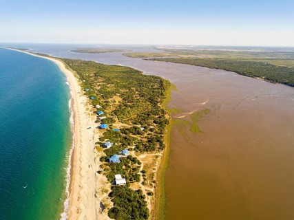 Aerial view of Macaneta Beach