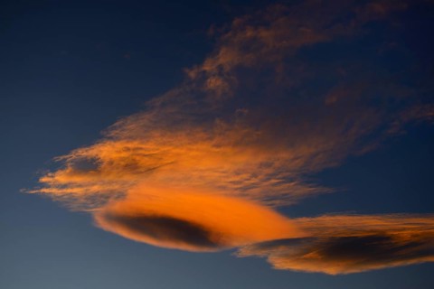 Clouds in the evening light near Uspallata