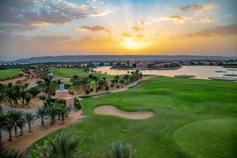 Golf course of the holiday town El Gouna