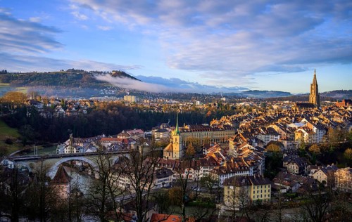 City view in the morning light