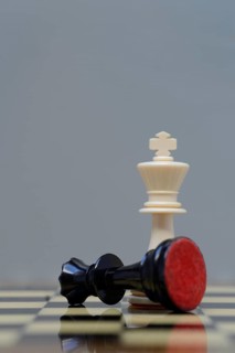 Two chessmen on chessboard