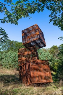Installation Five Cubes by the artist Karl Menzen