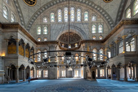 Interior of the Nuruosmaniye Mosque
