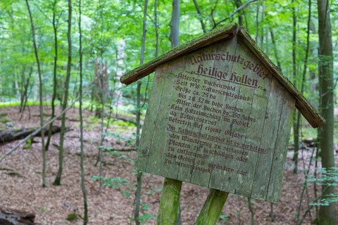 Old sign in the total reserve Heilige Hallen