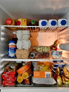 Refrigerator filled to overflowing during quarantine