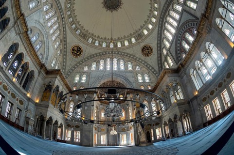 Interior of the Nuruosmaniye Mosque