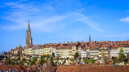 View of the old town and Bern Minster