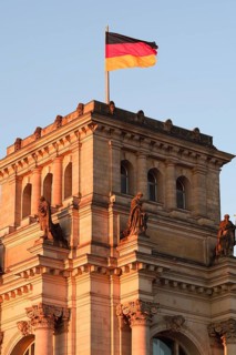 German flag on the Reichstag