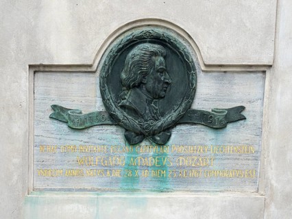 Wolfgang Amadeus Mozart Memorial Plaque