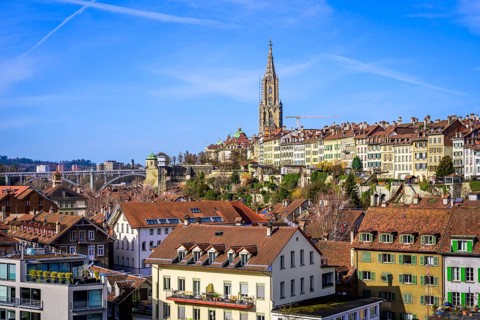 View of the old town and Bern Minster