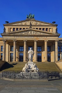 Berlin Concert Hall with Schiller Monument at Gendarmenmarkt