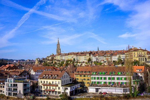 View of the old town and Bern Minster