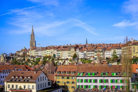 View of the old town and Bern Minster
