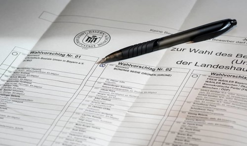 Pencil is on ballot paper