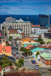 View over the city to the Magellan Strait