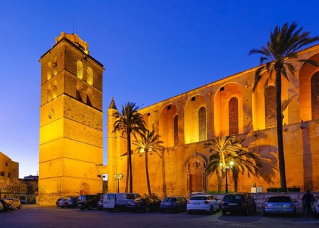 Parish church of Sant Joan at dusk