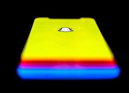 IPhone 11 with open Snapchat app