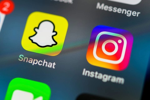 Snapchat and Instagram app