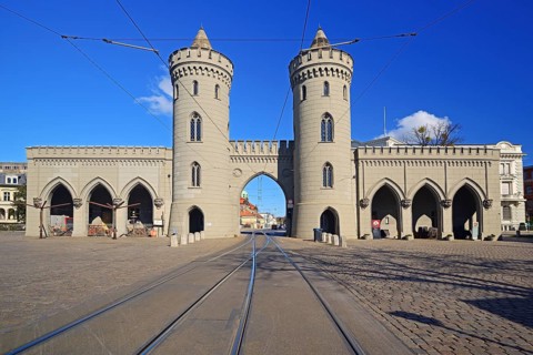 View of the Nauener Tor in the city centre