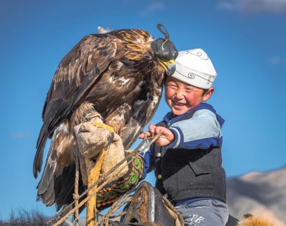 Young eagle hunter