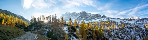 Snow-covered Lamsenspitze