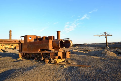 Rusty steam locomotive