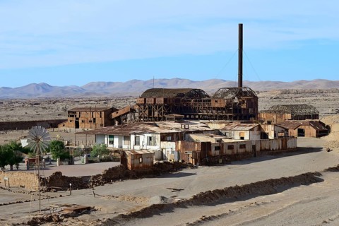 Derelict factory buildings