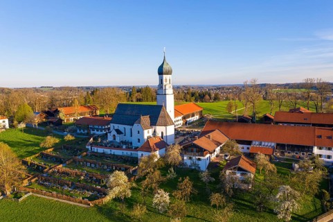 Village view with church