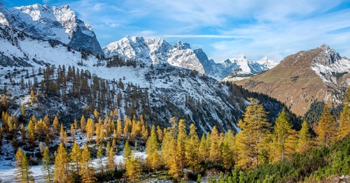 Snow-covered Spitzkarspitze