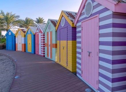 Colorful dressing rooms