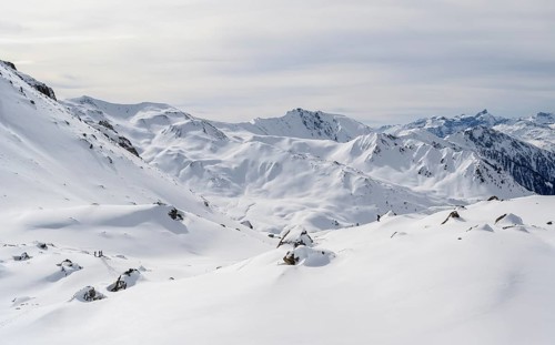 Snow-covered mountains
