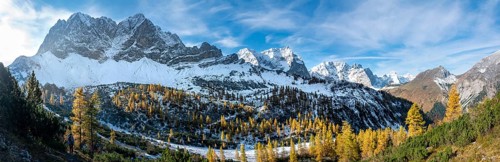 Snow-covered mountain peaks