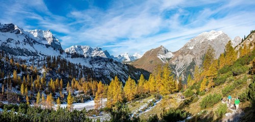 Snow-covered mountain peaks