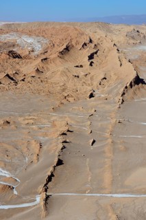 Weathered mountains in Valle de la Luna