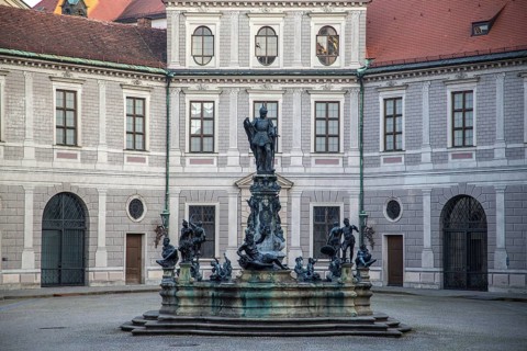 Wittelsbacherbrunnen in the courtyard of the fountain