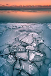 Mosaic of frozen ice