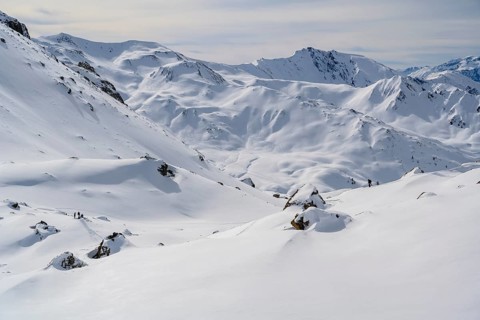 Snow-covered mountains