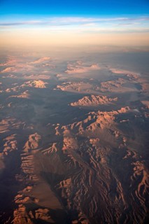 Desert landscape with mountains